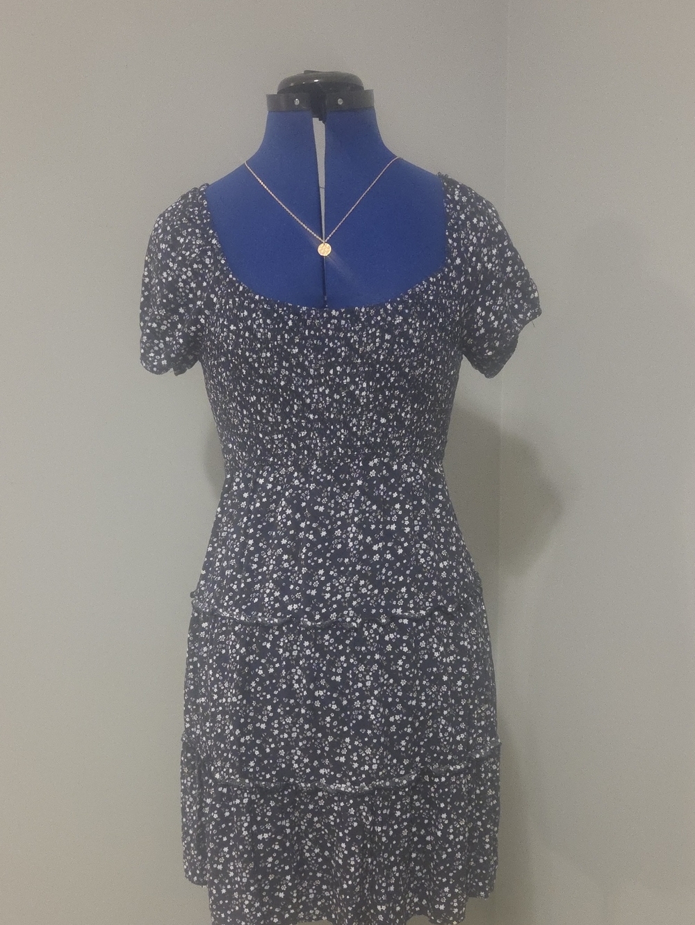 Hollister Navy Blue Floral Mini Dress